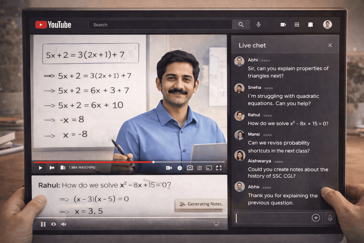 Convert YouTube lectures to notes automatically with AI